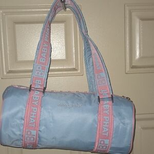 Baby Phat Light Blue and Pink Shoulder Bag
